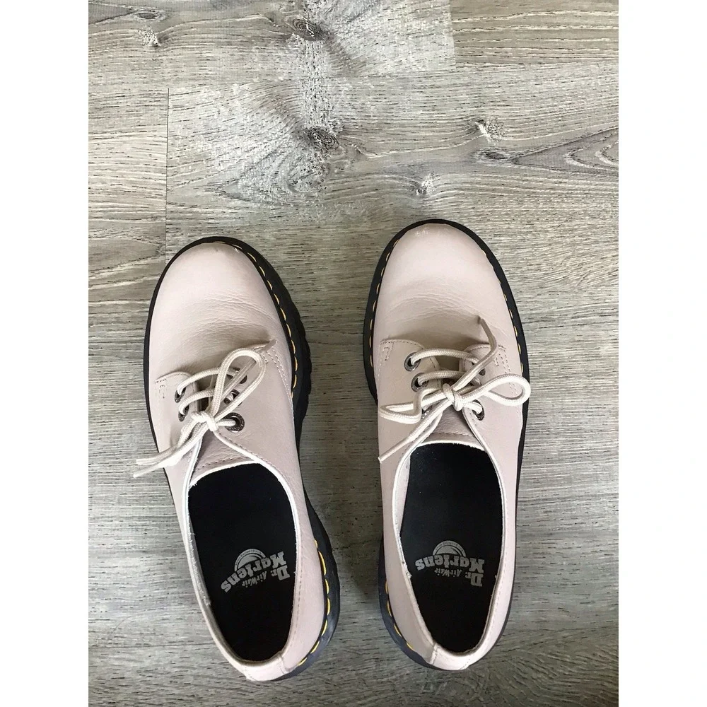 Dr. Martens 31167 Taupe Leather Oxford Lace-Up Shoes Men's US 9 Women's US 10